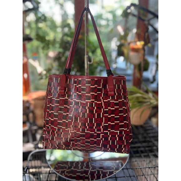 SALVATORE FERRAGAMO Red/Black/White Logogram PVC/Leather bag - Picture 3 of 16